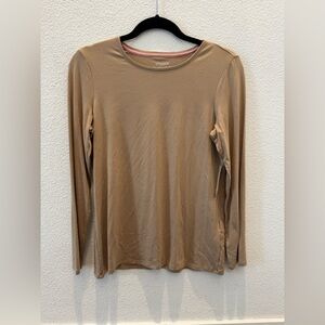 NWT - Chico's The Ultimate Tee tan long-sleeve t-shirt